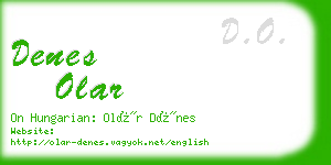 denes olar business card